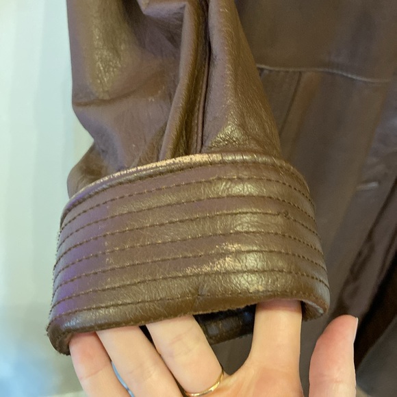 100% Leather - Vintage Pelle Trench-Coat - Picture 11 of 13